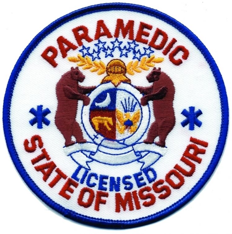 MISSOURI PARAMEDIC SHOULDER PATCH - SEW ON.